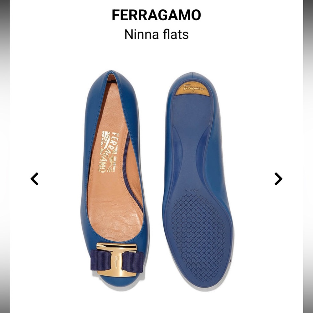 Salvatore Ferragamo Ninna Flats - Navy Blue